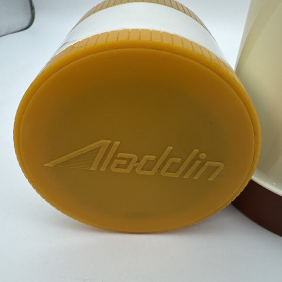 2 Vintage Thermos Cont. 1 King-Seeley Thermos Bottle Brown/Tan & 1 Aladdin 7000 - Picture 2 of 16